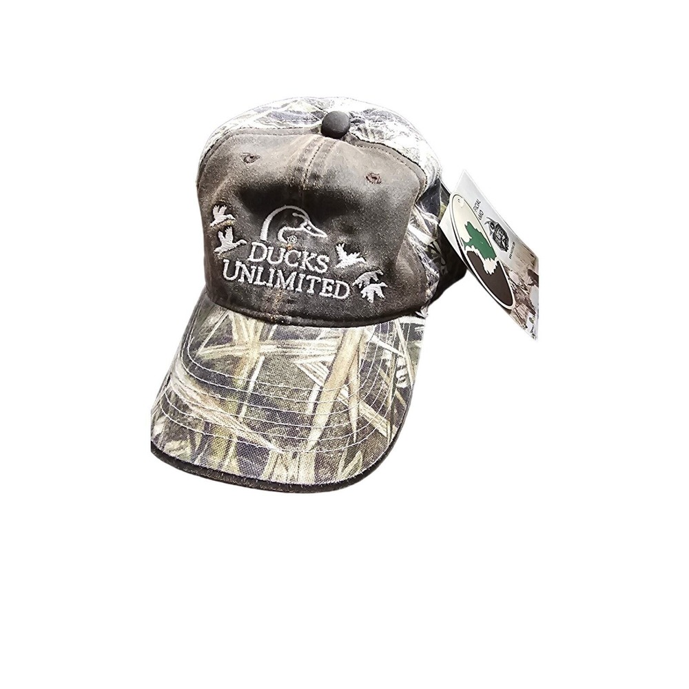 NWT Ducks Unlimited‎ Brown and  Camoflauge adjustable Hat